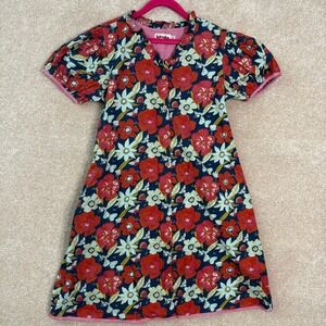 FABINDIA Floral Button Down Dress Girls 10-12 YRS Cotton Cottagecore Boho